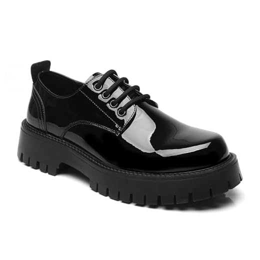 Sapato masculino de couro plataforma salto bloco Oxfords clássico bico redondo cadarço sola sola macia trabalho trabalho sapatos antiderrapantes Derby sapatos Derby, Preto - 1, 46