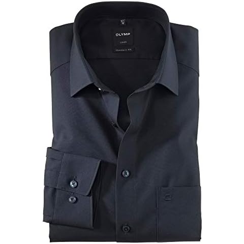 OLYMP Herren Oberhemd Langarm Luxor,Uni,modern fit,New Kent,Kobalt 08,42 Cover
