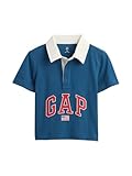 GAP Baby Boys Short Sleeve Logo Polo Shirt Aquarius 16-4530 TCX 18-24M