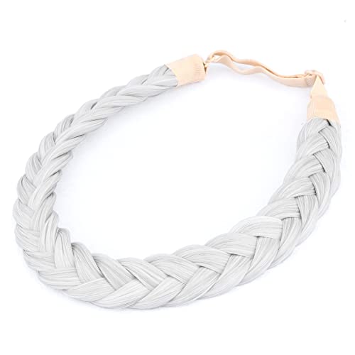 Gledola 2 Strands Fishtail Plaited Braids Headband Braided Synthetic Hair Elastic Stretch, Hair Accessory for Bride Women - Image 3