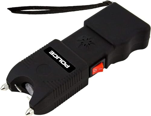 POLICE Stun Gun TW10 - Heavy Duty with LED Flashlight Siren Alarm - Matt Black - Thumbnail 2