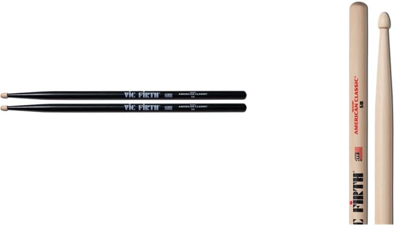 Vic Firth American Classic 5AB - Black & American Classic 5B