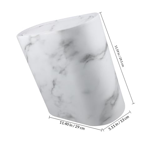 Caneca de basura VICASKY ovalada, plástica, con tapa miniatura 2