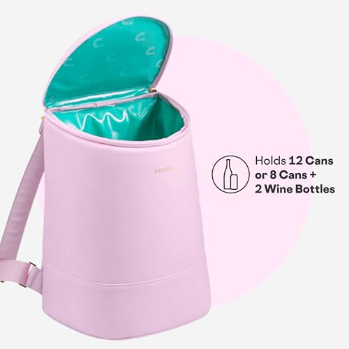 Corkcicle EOLA Bucket Cooler Bag, Rose Quartz, 11” x 14” – Portable and Lightweight Backpack Cooler Keeps Food & Drinks Cool – Adjustable Straps, Zippered Closure, & Food Safe Interior by Corkcicle - Image 3