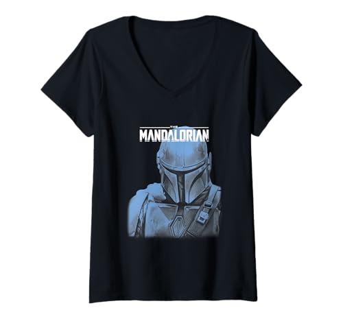 Mujer Star Wars The Mandalorian Mando Portrait Camiseta Cuello V