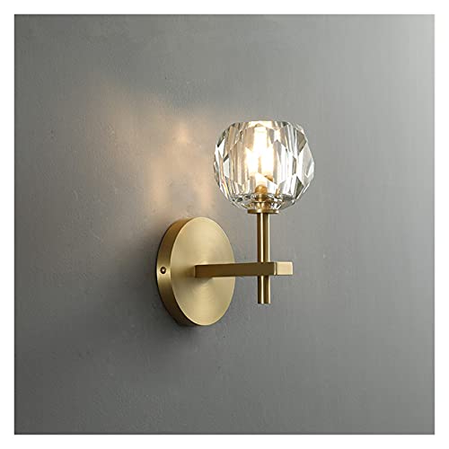 Luminaire suspendu en cristal haut de gamme et cuivre HJLJKG