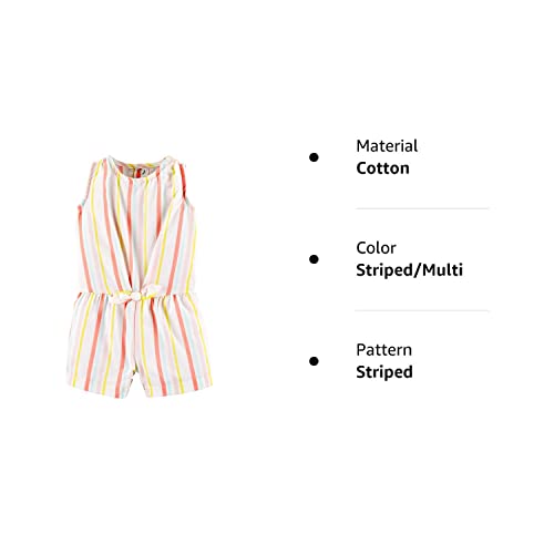 Carter's Baby Girls' Printed Chambray Romper (Newborn, Striped/Multi) #TOP1