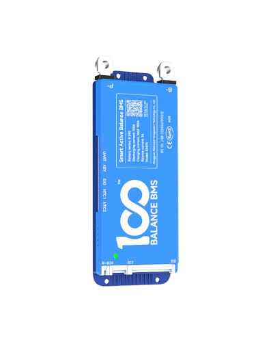 100BALANCE BMS 40A Active Balance 1A 8S-24S Build in Bluetooth Cell Balancing Smart PCB Battery Protection Board for Li-ion/Lifpo4/LTO Lithium Battery Pack