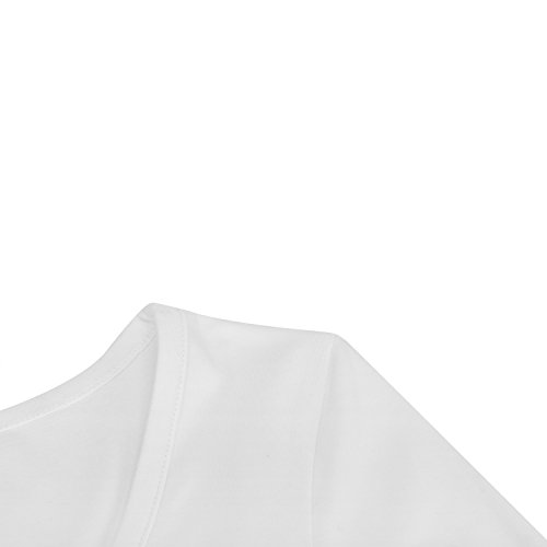 Othread & Co. Women's Long Sleeve T-Shirt Scoop Neck Basic Layer Stretchy Shirts (Small, White) #TOP5