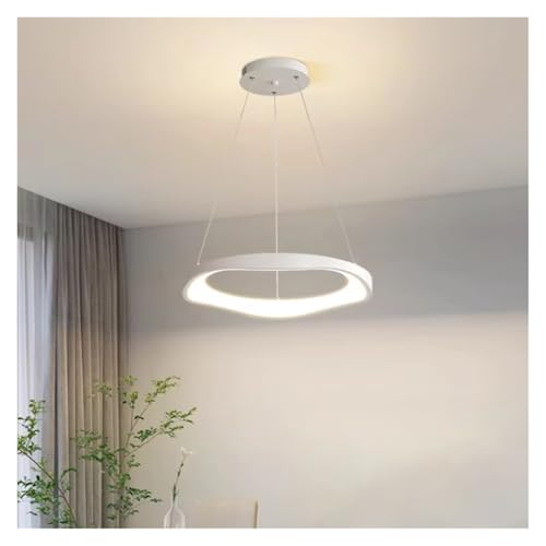 Lustre circulaire LED dimmable avec télécommande pour salle à manger moderne - 5