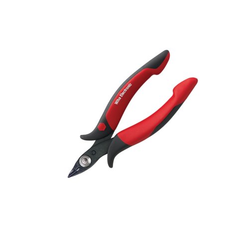 Wiha 56813 Precision Electronic Diagonal Full Flush Cutters With Wire Trapping Spring. 5-Inch
