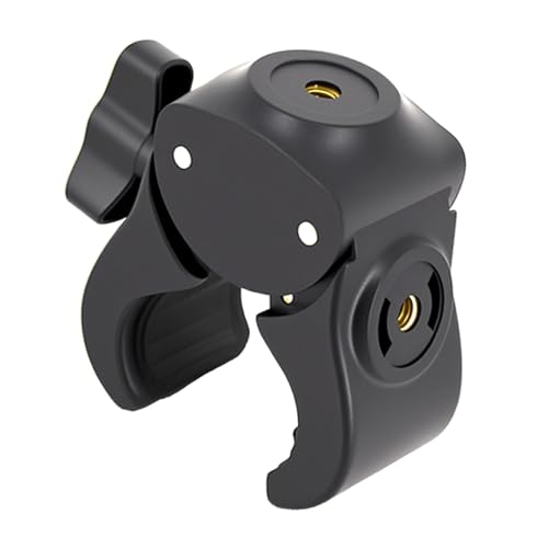 Clip di montaggio per fotocamera compatibile con doppia filettatura da 1/4 per 13-47 mm Fotografia Video Morsetto sicuro Treppiedi per telefono