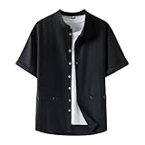 Camisa Hombre Camisa Verano Hombre Camiseta Lino Oversize Guayaberas Cubanas Chaqueta Rosa Verde Conjunto Vestir Camisas Hawaianas Ropa Blanca Trekking Botones Elastico Roja Traje De 4XL Americana
