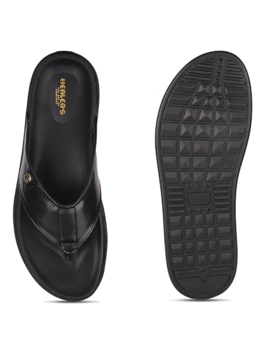 Image of Liberty Healers Leeks-1 Casual Slipper for Women - Black & Tan | Casual Slip-on Slippers Footwear | Lightweight, Comfortale Insole - Suitable for Outdoor, Monsoon & Rainy Season Footwear for Ladies