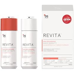 DS Labs Revita Hair Density Shampoo & Conditioner for Thinning Hair, 205 mL | Complete hair care routine powered by peptides, turmeric, caffeine & ginseng for healthier-looking, fuller-looking hair.