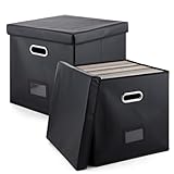 Ajustement parfait pour les disques de 30,5 cm : spécialement conçues pour les disques LP standard de 30,5 cm, ces boîtes de rangement en vinyle offrent un ajustement parfait et protecteur pour votre collection de vinyles. Chaque boîte de rangement en vinyle mesure 33 x 33 x 33 cm, peut contenir jusqu'à 100 disques simples, empêchant les disques de se pencher et de s'endommager.