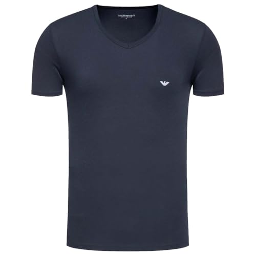 Emporio Armani Men's 2 Pack Regular V-Neck Shirt, Armani Blue/Armani Blue, X-Large by Emporio Armani - Used condition - Image 4