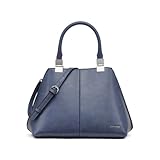 Calvin Klein Women's Granite Geometric Satchel – 2 in 1, Folkstone Grey, One Size