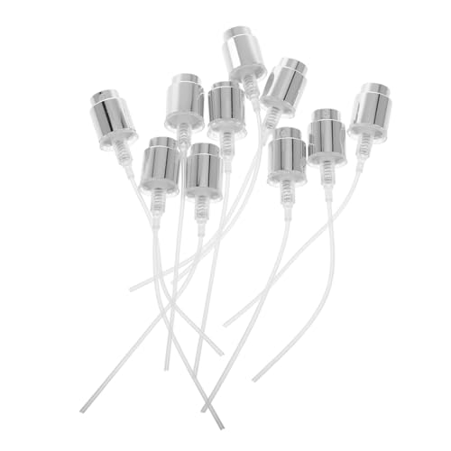 KAILIKETIY Tappo Spray Per Profumo Pompa Erogatrice 10 Pezzi Nebulizzatore in Plastica Argento Bordi Larghi Per Profumi Fai Da Te Uso Quotidiano Casa Ufficio Viaggio