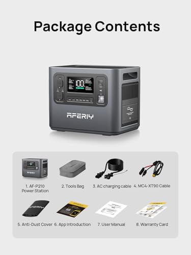 AFERIY Portable Power Station 2400W, 2048Wh Power Station LiFePO4 Backup Battery, Quick Charge in 1.5H, 240V AC Outlets, UPS, Solar Generator, Electric Generator for RV/Camping/Home, 7-Year Warranty - Image 10
