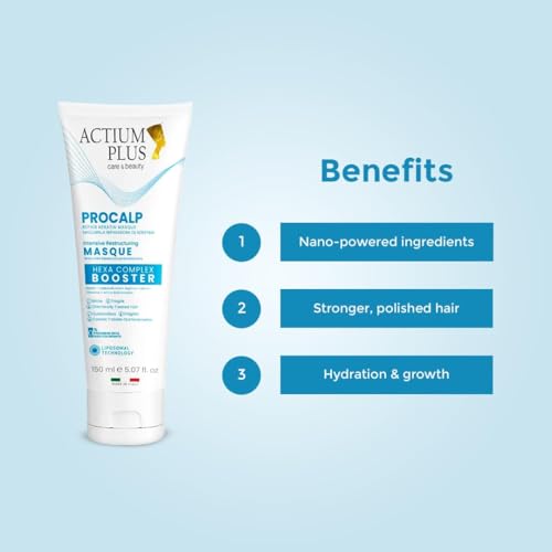 Image of Procalp Keratin Repair Shampoo and Masque Combo | Strengthening, Hydrating & Smoothing Formula | Liposomal Technology | For Damaged, Frizzy, Heat-Styled & Chemically Treated Hair | Suitable for Normal, Dry & Sensitive Scalp Types | Combo 400ml