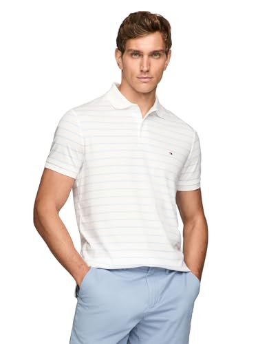 Image of Tommy Hilfiger Mens Short Sleeve Casual Polo Shirts in Regular Fit with Liquid Cotton