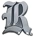 Rice University R NCAA College Chrome Plated Premium Metal Car Truck Motorcycle Emblem