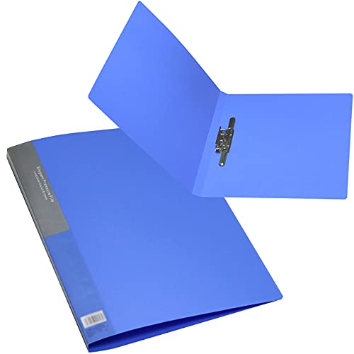 Acocony 11x17 Binder Ledger Size 11x17 Folders Punchless with Clamp Tabloid Folder Plastic Blue Pack of 1