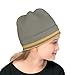 Binienty Gray Yellow Childrens Beanie Hat for Boys Girls Fashion Winter Knit Hat for Youth Kids, Unisex Comfort Kids Snow Hat Cold Weather Sportswear