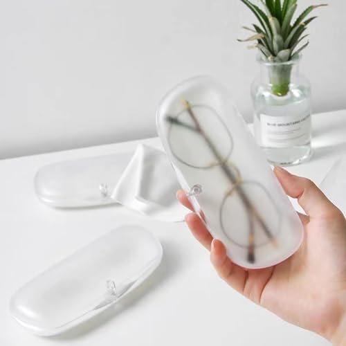 Image of GSHLLO 2 Pcs Clear Plastic Glasses Cases Eyeglasses Hard Case Reading Glass Case Spectacle Holder Case Sunglass Box Protector