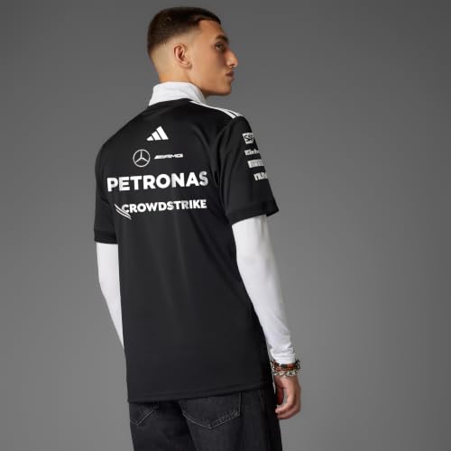 Image of adidas Mercedes - Amg Petronas Formula One Team Driver Jersey Black Men (Short Sleeve) Men's (Pack of 1)