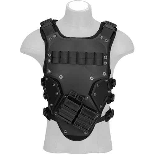GoldenBall Lightweight Tactical TF3 High Speed Mag Strap Airsoft Paintball Body Armor (Mag Not Included) (Black)