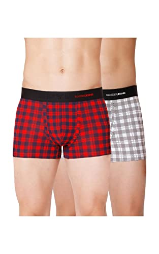 Image of Underjeans Men's Cotton Blend Trunks (Pack of 2) (UJNPTS036E2)