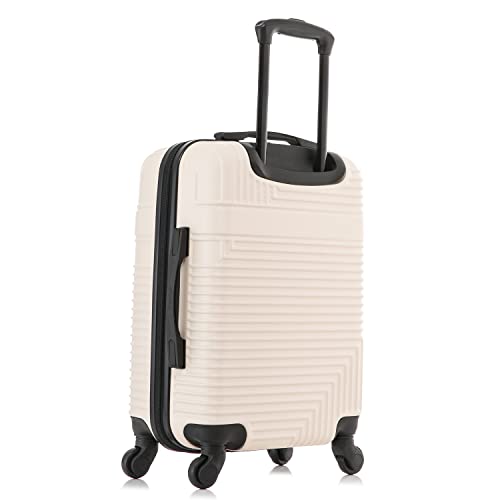 InUSA RESILIENCE Luggage with Spinner Wheels | Durable Lightweight Hardshell Suitcase, Spacious Travel Bag with Handle and Trolley | 20-Inch Carry On Small Luggage | Sand
