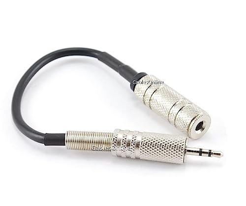 Cable de audio 6in 2.5mm macho a 3.5mm hembra