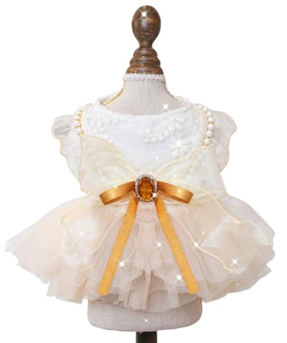 MaruPet Fashion Sweet Puppy Dog Blingbling Princess Skirt Pet Dog Lace Cake Camisole Tutu Dress K-Blue XL