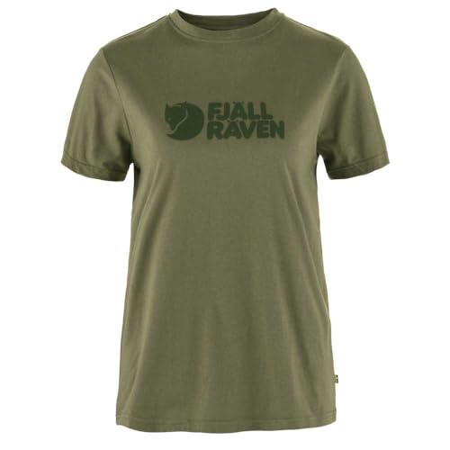 Fjällräven Damen Logo T-Shirt, Green, M