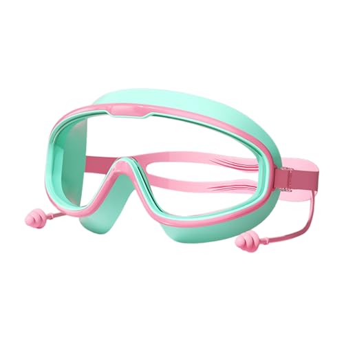 Gafas de natación para niños con tapones para los oídos, clip para la nariz, ranas, visión amplia, protección para niños de 3 a 16 años