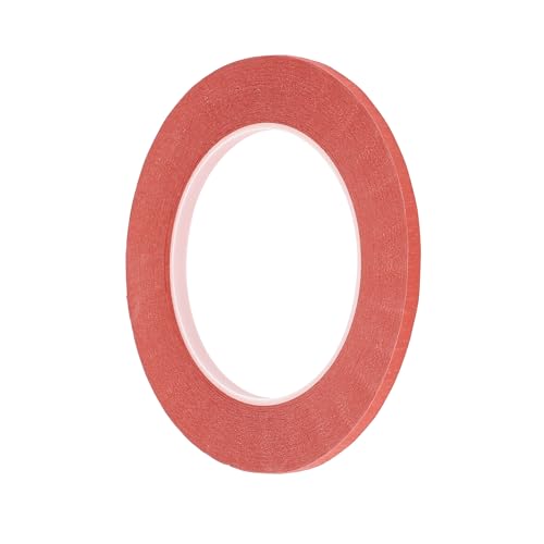 Image of 1 Pc Painters Tape Masking Master Tape Easy Removal Red 5000x0.5x0.01cm / 54.68 Yards x 0.2 Inches x 140um