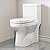 Compact One Piece Toilet for Bathroom, Space-Saving Powerful Dual Flush Round Small Toilet, Average 1.28 GPF, Skirted Toilet with Upgraded UF Quiet & Soft Close Seat (10" Rough-in Toilet)