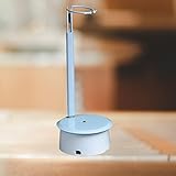 BANBERRY DESIGNS Doll Holder Stand - Rotating Turntable Stand - Metal with Vinyl Coated Adjustable Clasp - 9 Inches High