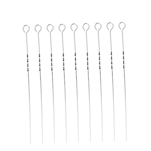 DECHOUS 20Pcs Stainless Steel Bbq Skewers Non Stick Metal Grill Sticks for Kabobs Heavy Duty Food Grade Grill Utensils for Outdoor Bbq Parties and Camping