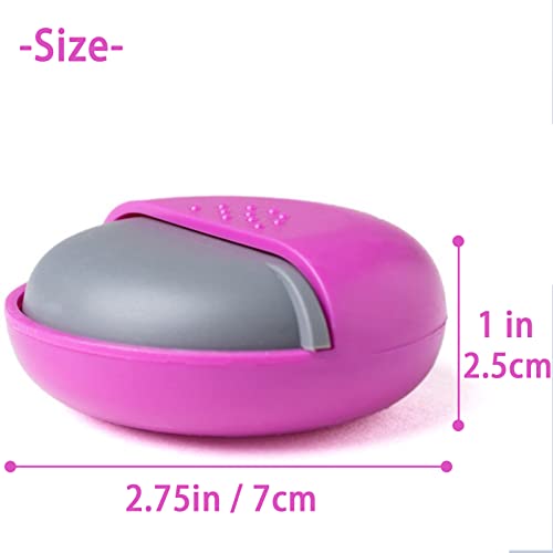 Pill Cases 4 Packs Travel Pill Organizer Portable Compact Pill Box For Purse Cute Round Medicine Container For Pills Fish Oil Vitamine Supplements #TOP4