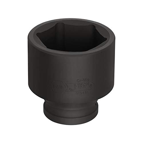 Image of Jetech 3 /4 Inch Drive 1-7 /8 inch Standard Impact Socket, SAE, Heat-Treated Chrome Molybdenum Alloy Steel (Cr-Mo), 6-Point Design for Heavy-Duty Machinery & Equipment Repair