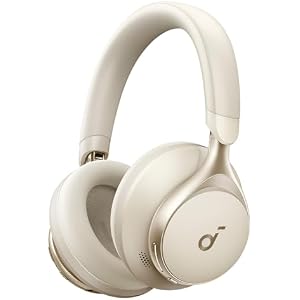 Soundcore Anker Space One Cuffie Bluetooth Cancellazione Rumore Attiva Adattiva, Riduzione Voce Umana 2X Più Forte, 40 Ore ANC, Controllo app, LDAC Hi-Res Wireless Audio, Chiamate Chiare