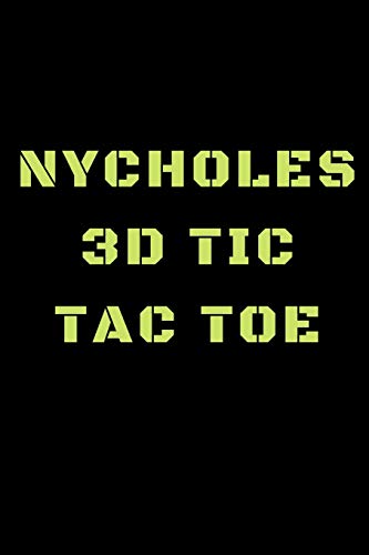 Nycholes 3D Tic Tac Toe: 40 Game Pages with Compact size (6