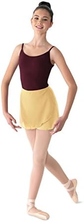 Mirella Women's Georgette Wrap Dance Skirt, Buttercup, One Size