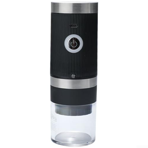 Besshepplo Molinillo de café eléctrico portátil recargable por USB con ajustes finos gruesos ajustables, hoja de acero inoxidable, gran capacidad para prensa de espresso, viajes, camping, oficina
