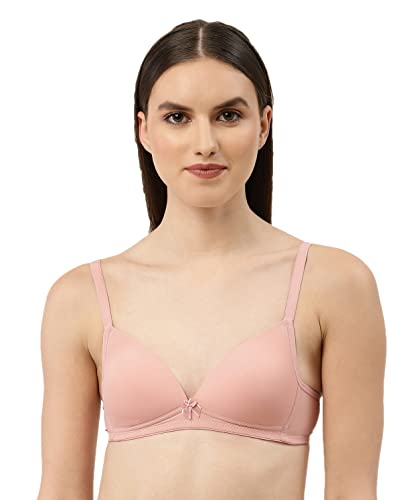 Image of EVA & JOY Women's Solid Lightly-Padded Non-Wired Full Coverage T-Shirt Bra (Pack of 1)