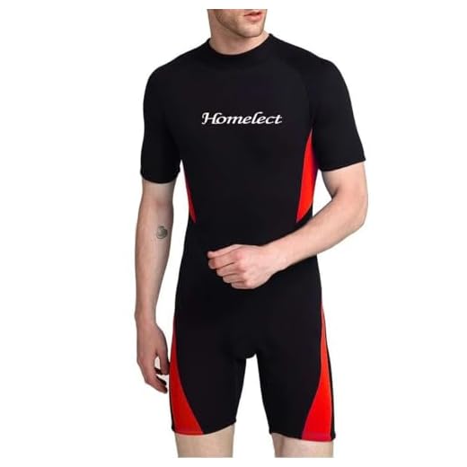 Shorty Neoprenanzüge für Männer und Frauen, 3mm Neopren Tauchanzüge, einteiliger Badeanzug in Übergröße mit Rückenreißverschluss, zum Schwimmen, Surfen, Schnorcheln, Wassersport, Rot, 6XL